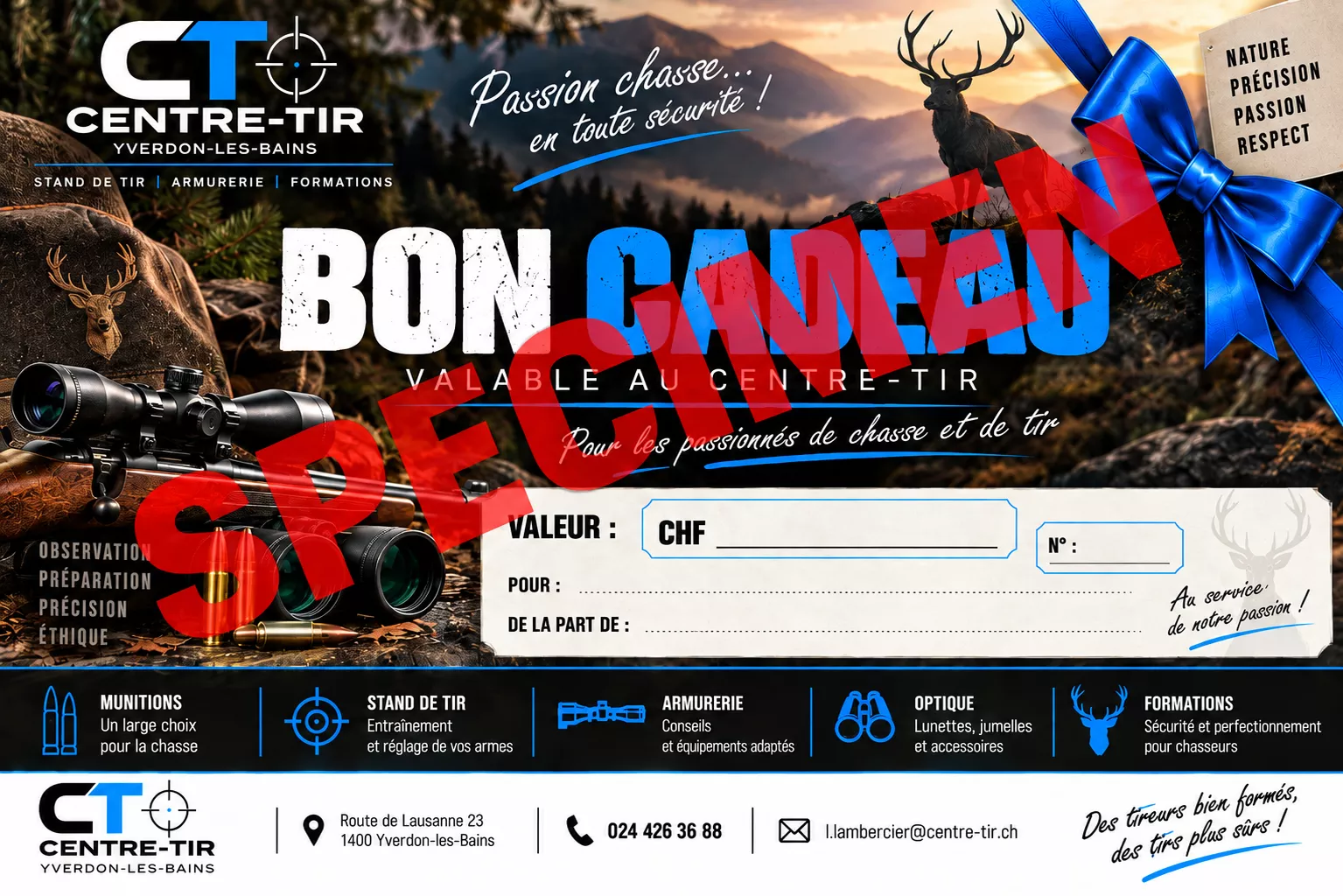 BON CADEAU Chasse, CHF 100.-